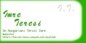 imre tercsi business card